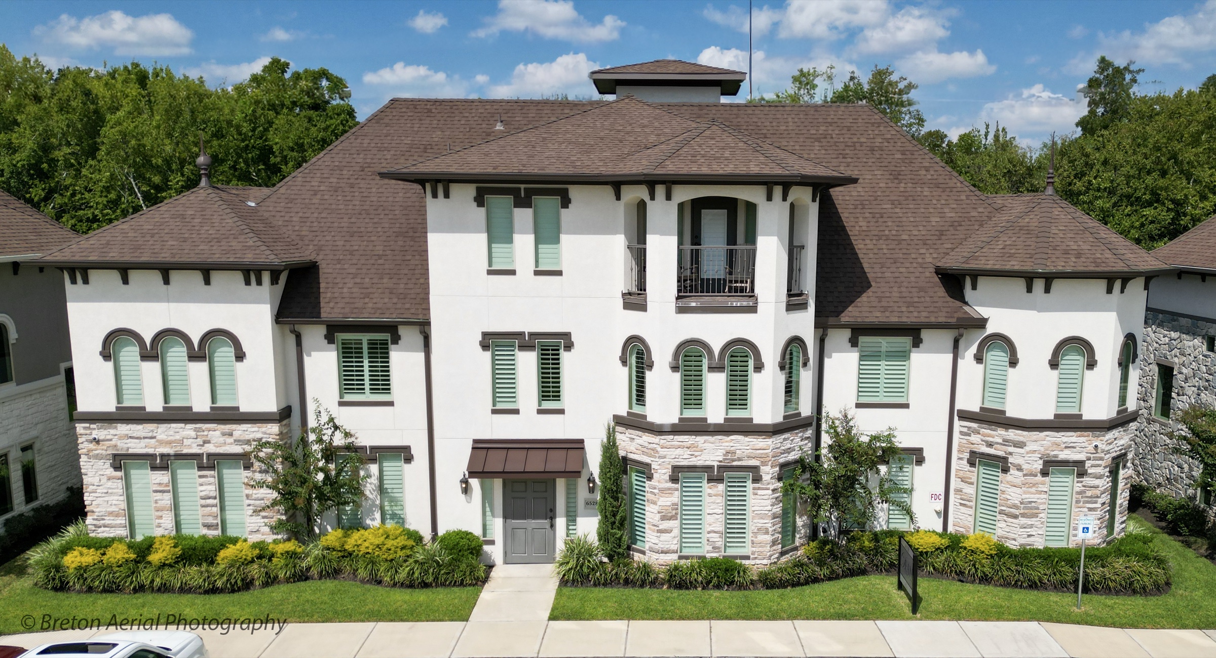 Commercial property photographed by drone for the Dean Law Firm